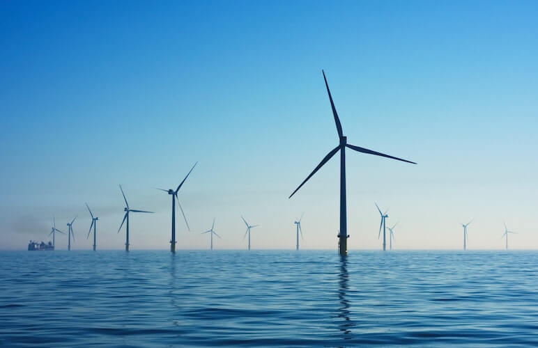 offshore wind stock image