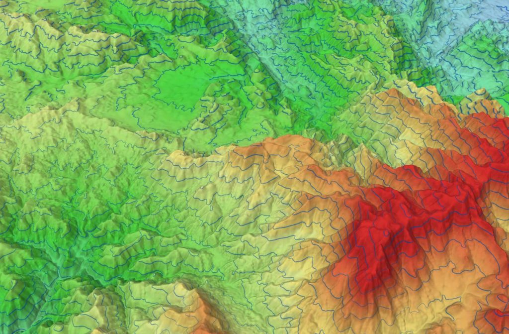 gis map topographic elevation