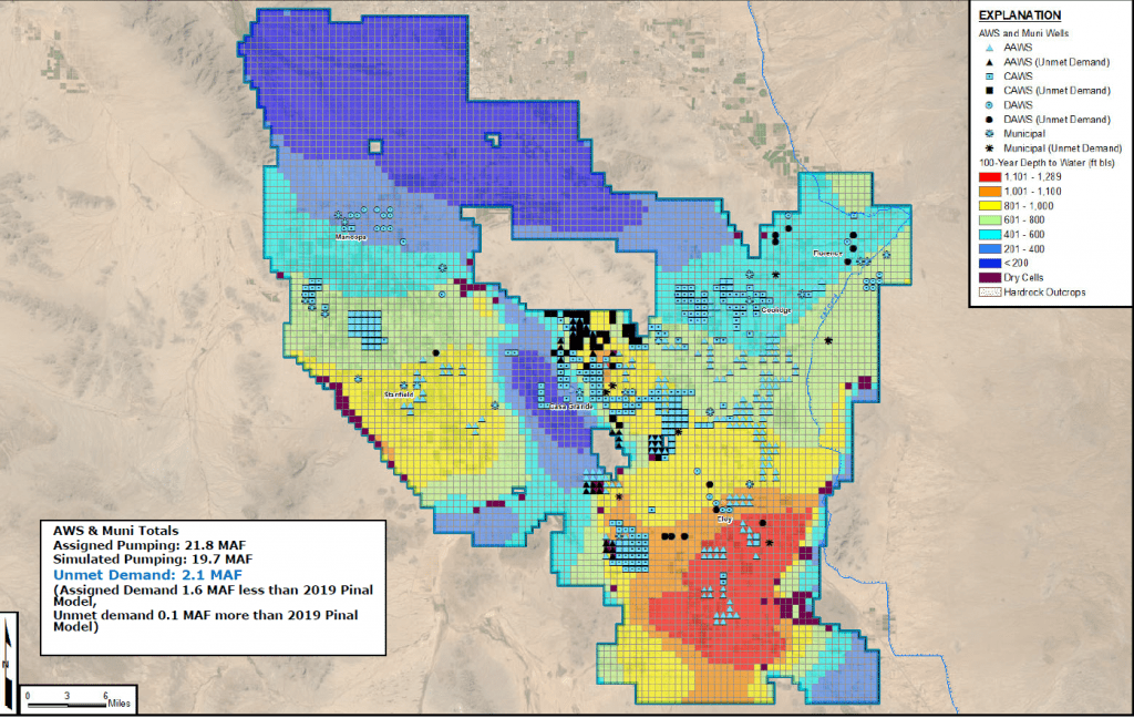 map for groundwater flow
