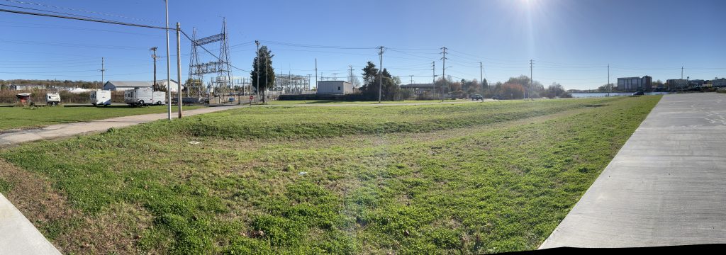 long view of naval facility