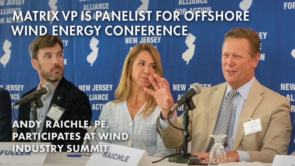 andy raichle and 2 other panelists at nj alliance event for offshore wind