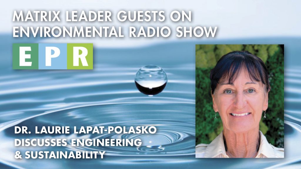 laurie lapat polasko headshot on image of water drop in larger pool with text and epr logo