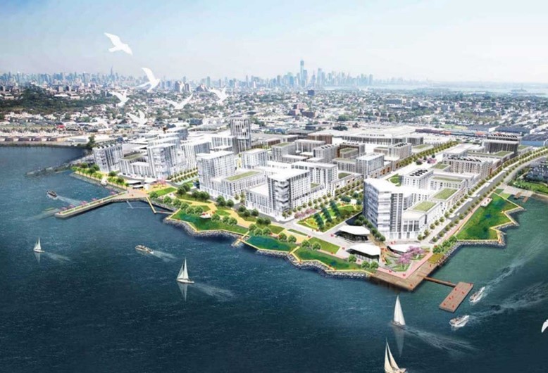 proposed plan rendering for redevelopment in jersey city